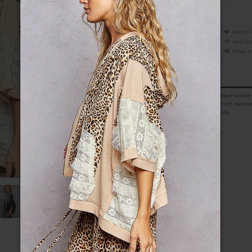 POL Beige and Leopard Print Boot-Cut Jumpsuit Pant - Picture 9 of 10